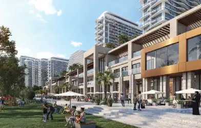 A stunning depiction of the Sobha One Dubai development with its golf-centric community.
